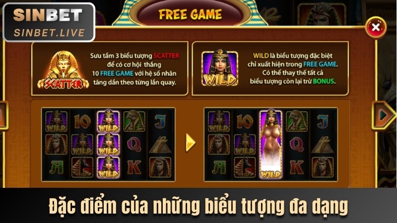 BÍ MẬT CLEOPATRA - HƯỚNG DẪN CHƠI TỰA GAME NỔ HŨ SIÊU HOT 3 DAC DIEM CUA NHUNG BIEU TUONG DA DANG