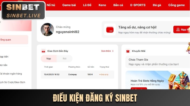 ĐĂNG KÝ SINBET DỄ DÀNG QUA APP VÀ PC HOÀN TOÀN MIỄN PHÍ 1 DIEU KIEN DANG KY SINBET QUAN TRONG CAN BIET