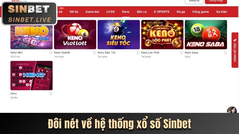 XỔ SỐ SINBET - SÂN CHƠI QUAY SỐ VỚI GIẢI THƯỞNG CỰC KHỦNG 5 DOI NET VE HE THONG XO SO SINBET