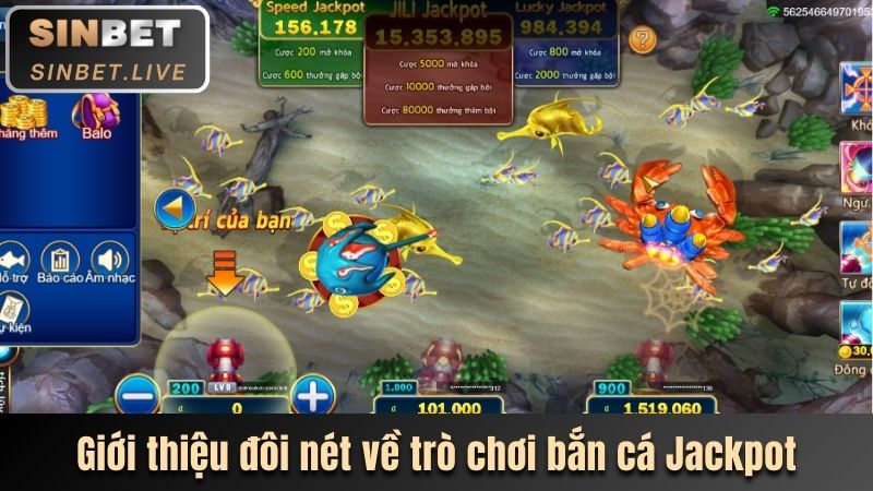 BẮN CÁ JACKPOT SINBET - TRẢI NGHIỆM SĂN THƯỞNG ĐỈNH CAO 2 GIOI THIEU DOI NET VE TRO CHOI BAN CA JACKPOT