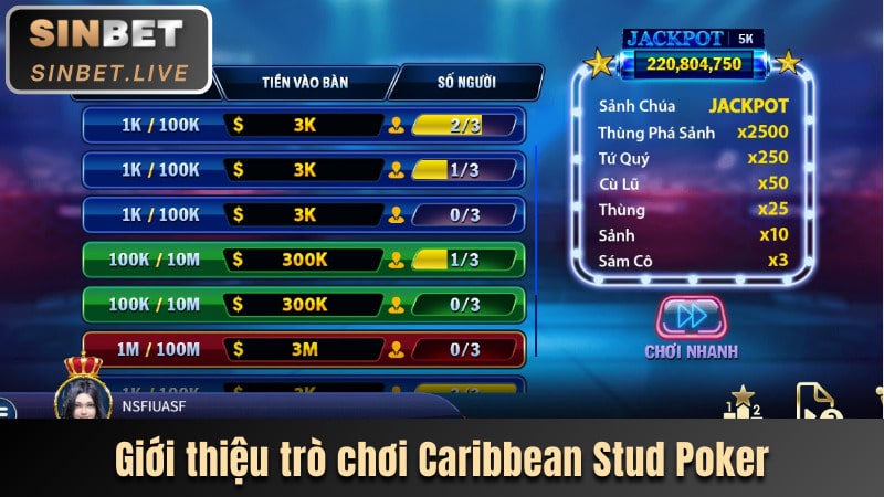 CARIBBEAN STUD POKER - LUẬT CHƠI VÀ QUY TẮC HŨ JACKPOT 2 GIOI THIEU SO LUOC VE GAME CARIBBEAN STUD POKER