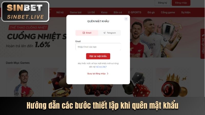 BÍ QUYẾT ĐĂNG NHẬP SINBET NHANH, DỄ VÀ KHÔNG BỊ LỖI 2 HƯỚNG DẪN CÁC BƯỚC THIẾT LẬP KHI QUÊN MẬT KHẨU