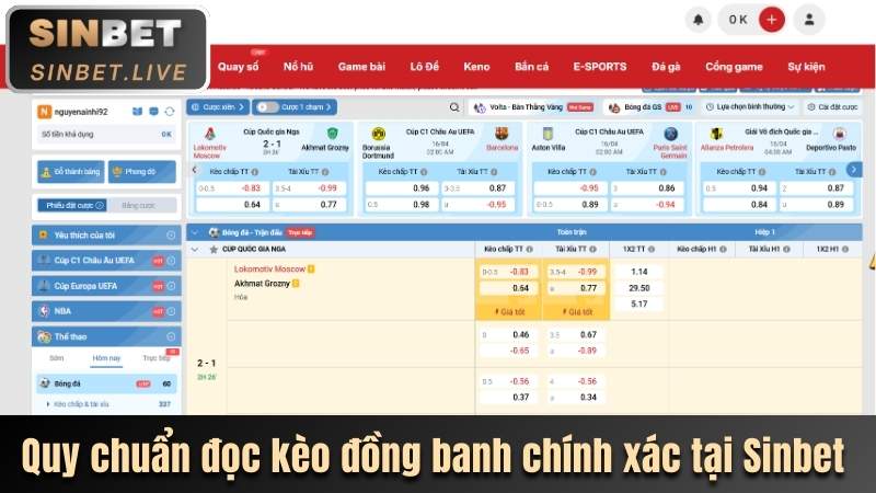 KÈO ĐỒNG BANH SINBET - VÀO CƯỢC DỄ, ĂN TIỀN CỰC NGON 3 QUY CHUAN DOC KEO DONG BANH CHINH XAC TAI SINBET