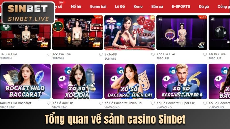CASINO SINBET - TRẢI NGHIỆM KHÔNG GIAN SÒNG BẠC SỐNG ĐỘNG 6 TỔNG QUAN VỀ SẢNH CASINO SINBET