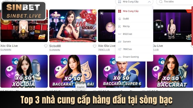 CASINO SINBET - TRẢI NGHIỆM KHÔNG GIAN SÒNG BẠC SỐNG ĐỘNG 7 TOP 3 NHÀ CUNG CẤP HÀNG ĐẦU TẠI SÒNG BẠC